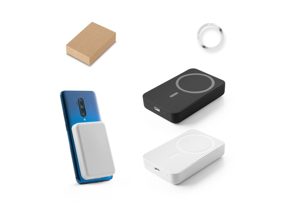 AMPERE 10. Power bank magnetico da 10'000 mAh con caricatore wireless superveloce da 15W in ABS riciclato (100% rABS) FullGadgets.com