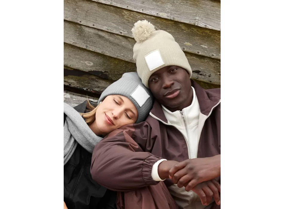 Appliqué Patch Pom Beanie FullGadgets.com