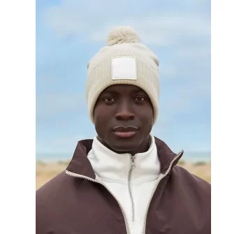 Appliqué Patch Pom Beanie FullGadgets.com