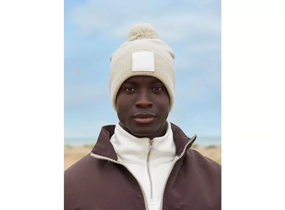 Appliqué Patch Pom Beanie FullGadgets.com