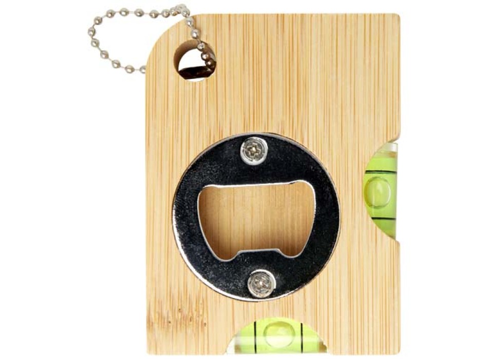 Apribottiglie in bambù con livella Levo  FullGadgets.com