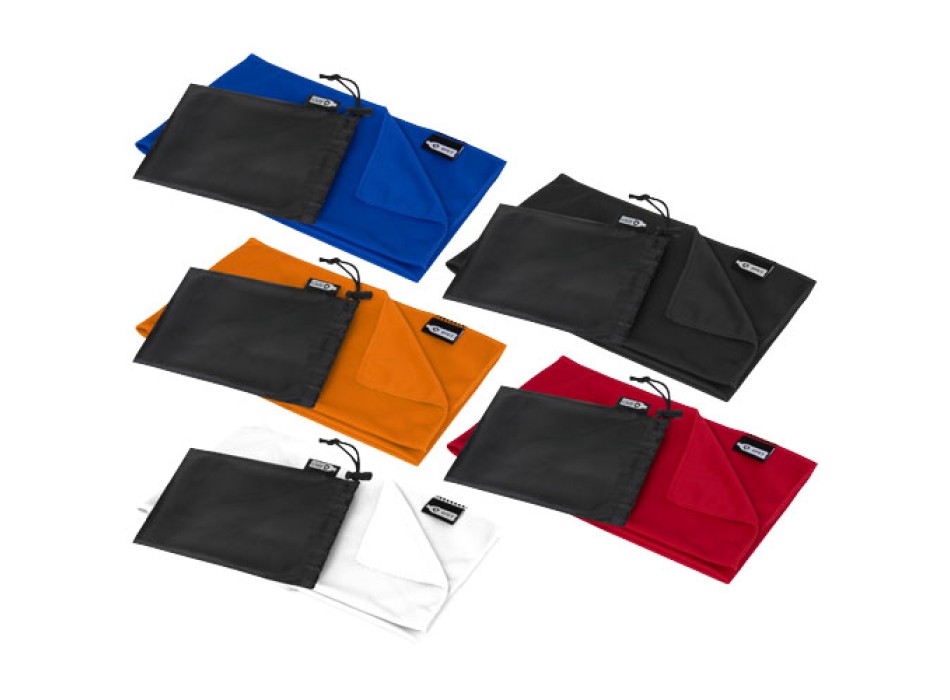 Asciugamano sportivo Raquel di raffreddamento in PET riciclato con pouch 80 x 30 cm FullGadgets.com