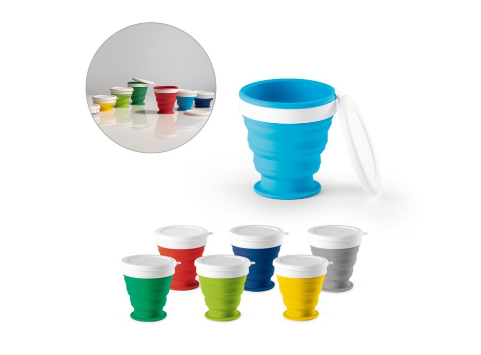 ASTRADA. Bicchiere da viaggio pieghevole in silicone e PP 250 mL FullGadgets.com