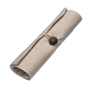 Astuccio arrotolabile in cotone. Chiusura con bottone ed elastico FullGadgets.com