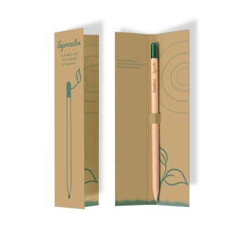 Astuccio per matita Sprout con infografica in italiano , inglese e francese FullGadgets.com