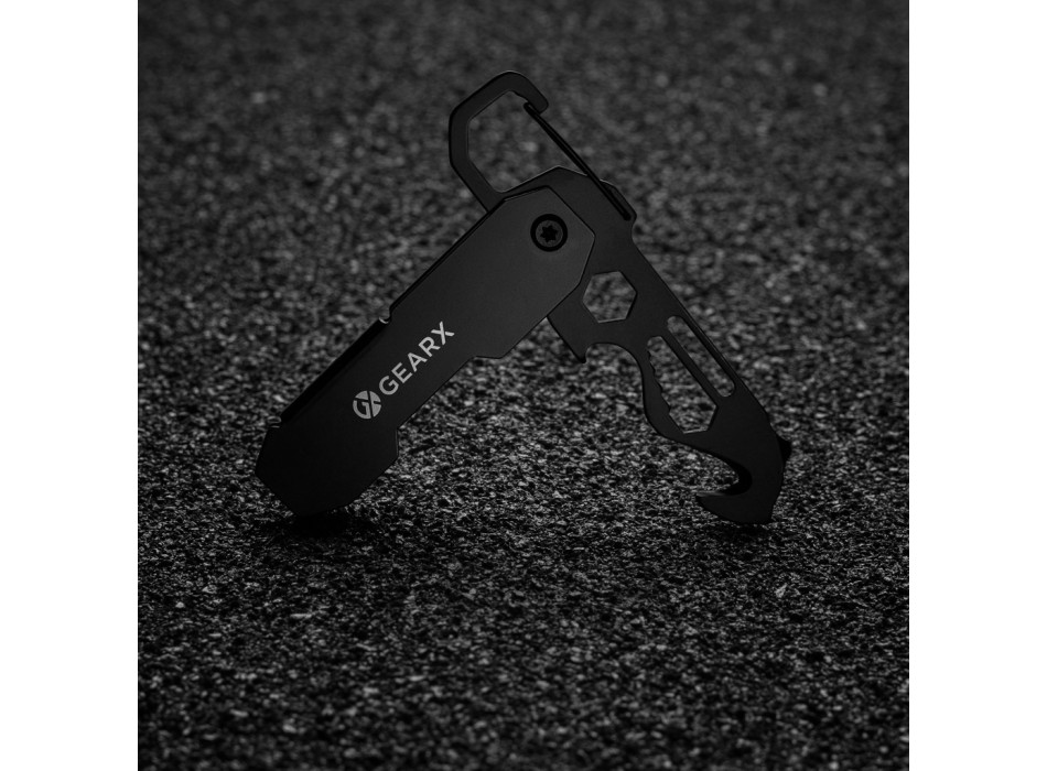 Attrezzo pieghevole EDC Gear X con moschettone FullGadgets.com