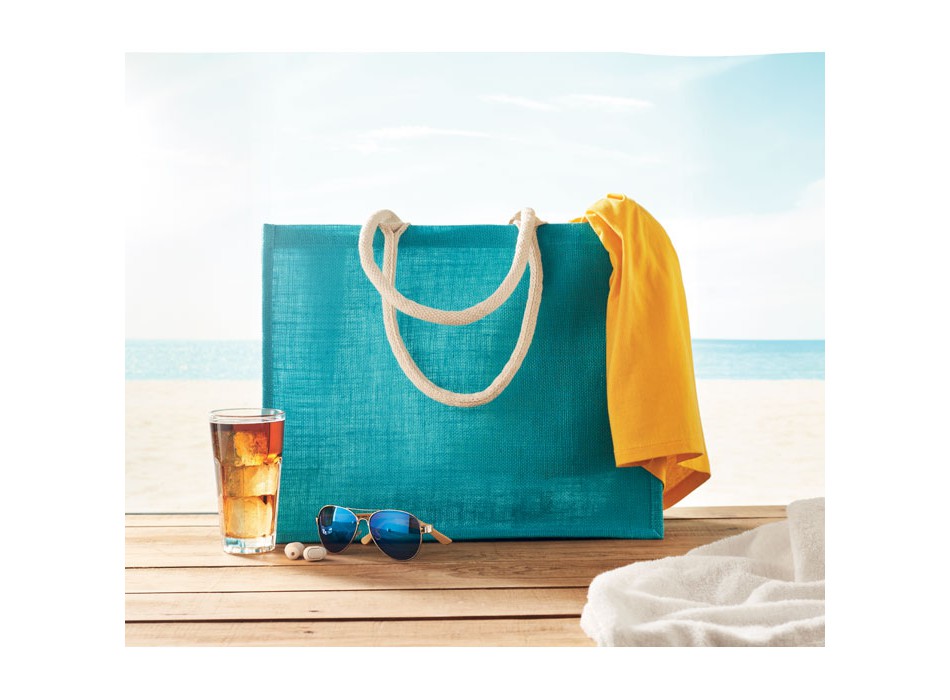 AURA - Borsa in iuta. Manici in cotone FullGadgets.com