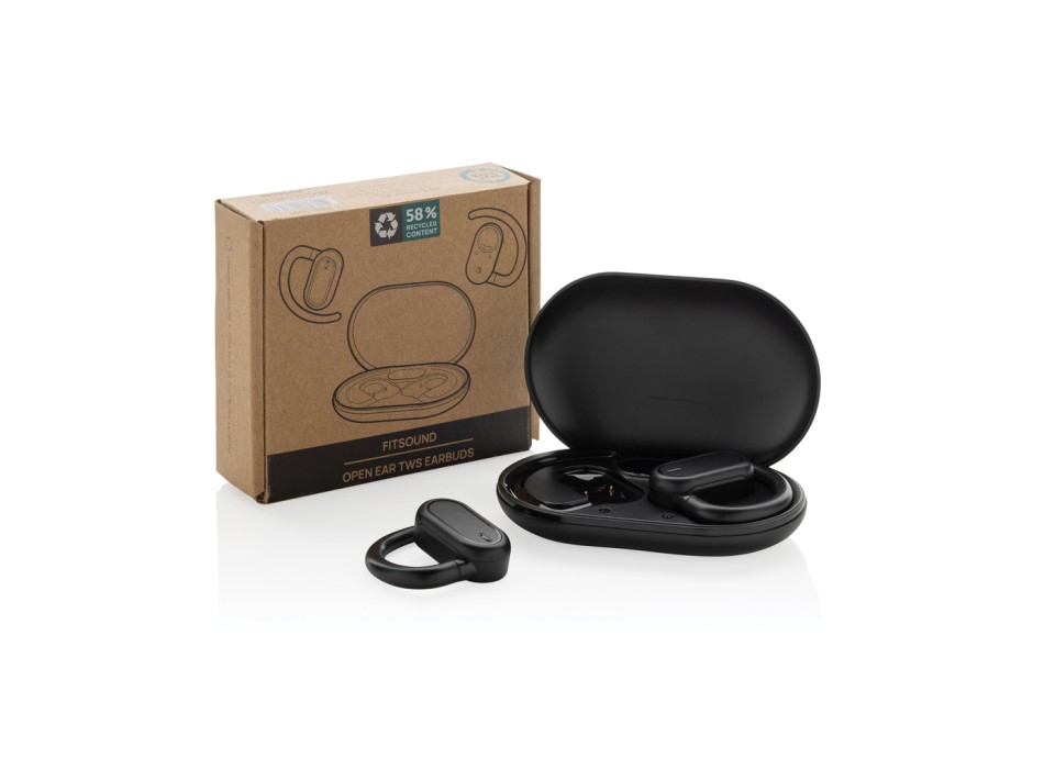 Auricolari Fitsound TWS open ear in plastica riciclata RCS FullGadgets.com