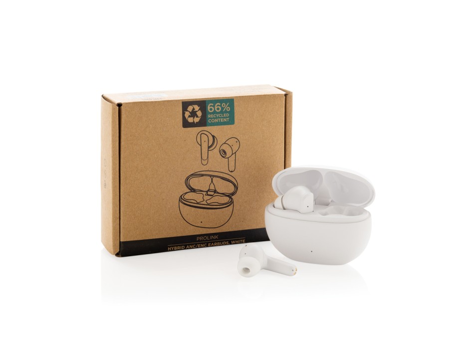 Auricolari ibridi ANC/ENC Prolink in plastica riciclata RCS FullGadgets.com