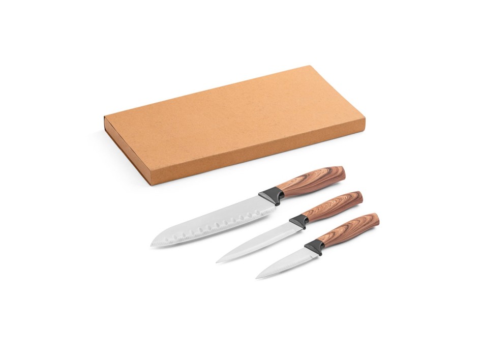 BAHARAT. Set di 3 coltelli da cucina con lama in acciaio inossidabile e manico ergonomico FullGadgets.com