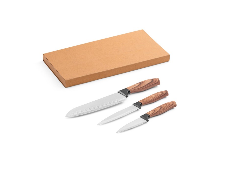 BAHARAT. Set di 3 coltelli da cucina con lama in acciaio inossidabile e manico ergonomico FullGadgets.com