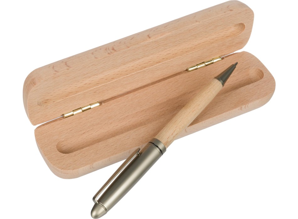 Ballpen Tobias | Beechwood | Wooden box FullGadgets.com