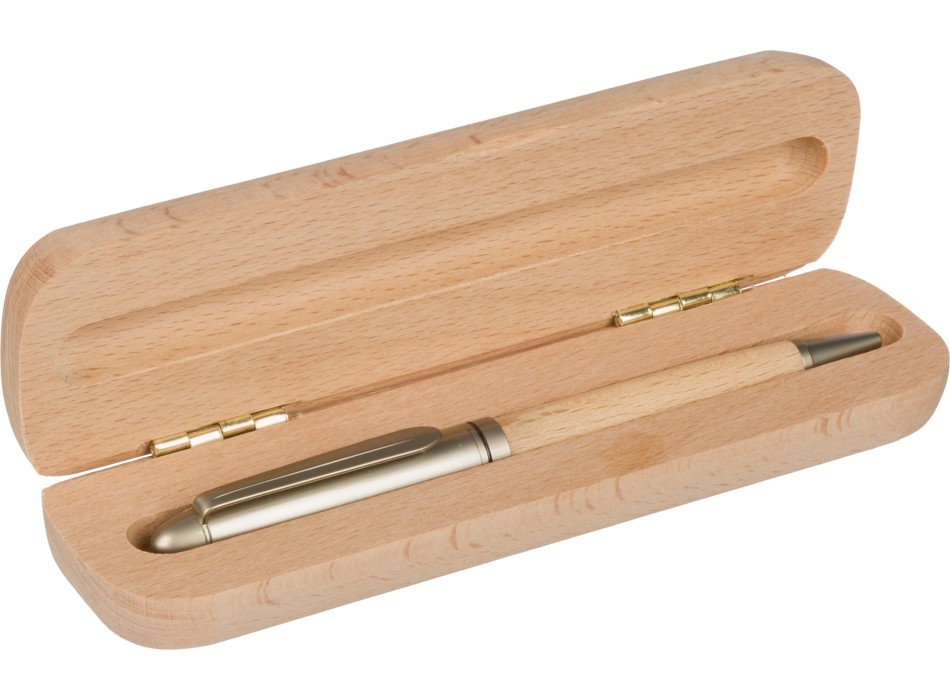 Ballpen Tobias | Beechwood | Wooden box FullGadgets.com