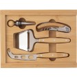 Bamboo cheese and wine set Patrick FullGadgets.com