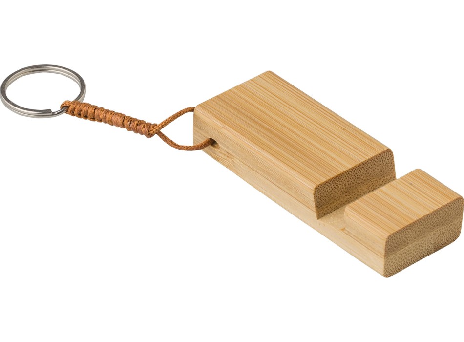 Bamboo key chain phone stand Kian FullGadgets.com
