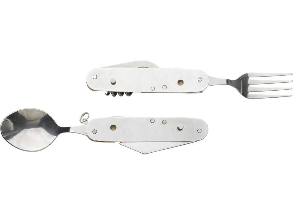 Bamboo multifunctional cutlery set Ainsley FullGadgets.com