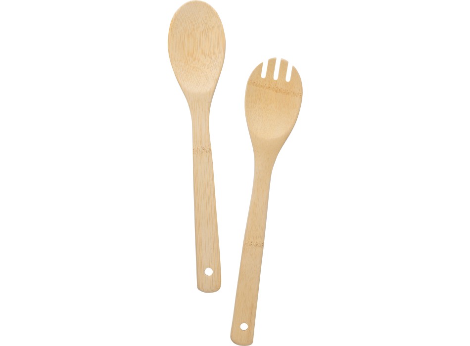 Bamboo salad cutlery Charlotte FullGadgets.com