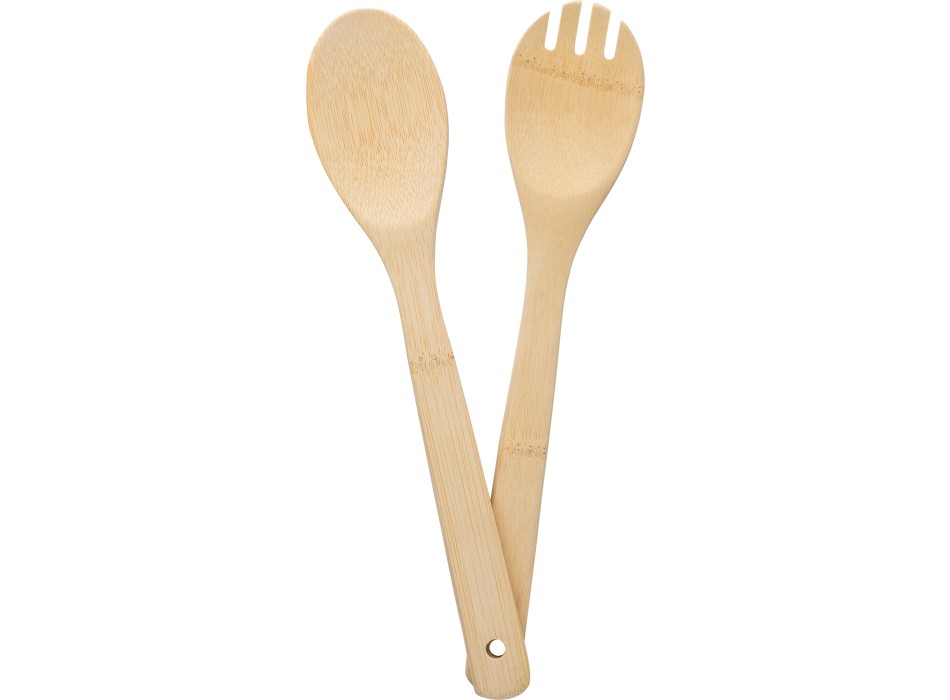 Bamboo salad cutlery Charlotte FullGadgets.com