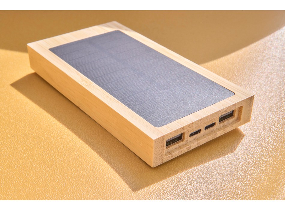 Bamboo solar power bank Elz FullGadgets.com