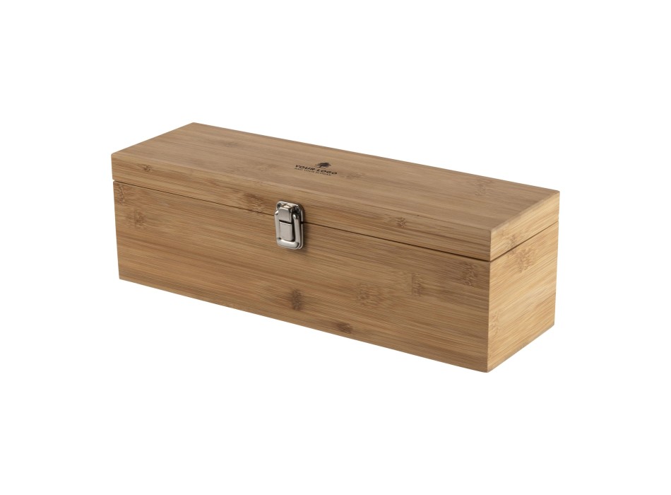 Bamboo wine gift set Gareth FullGadgets.com