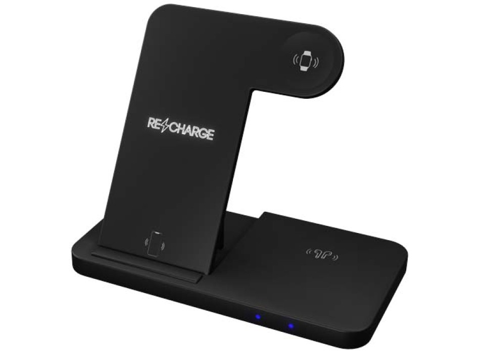 Base di ricarica wireless 3 in 1 con supporto per telefono SCX.design W28 FullGadgets.com