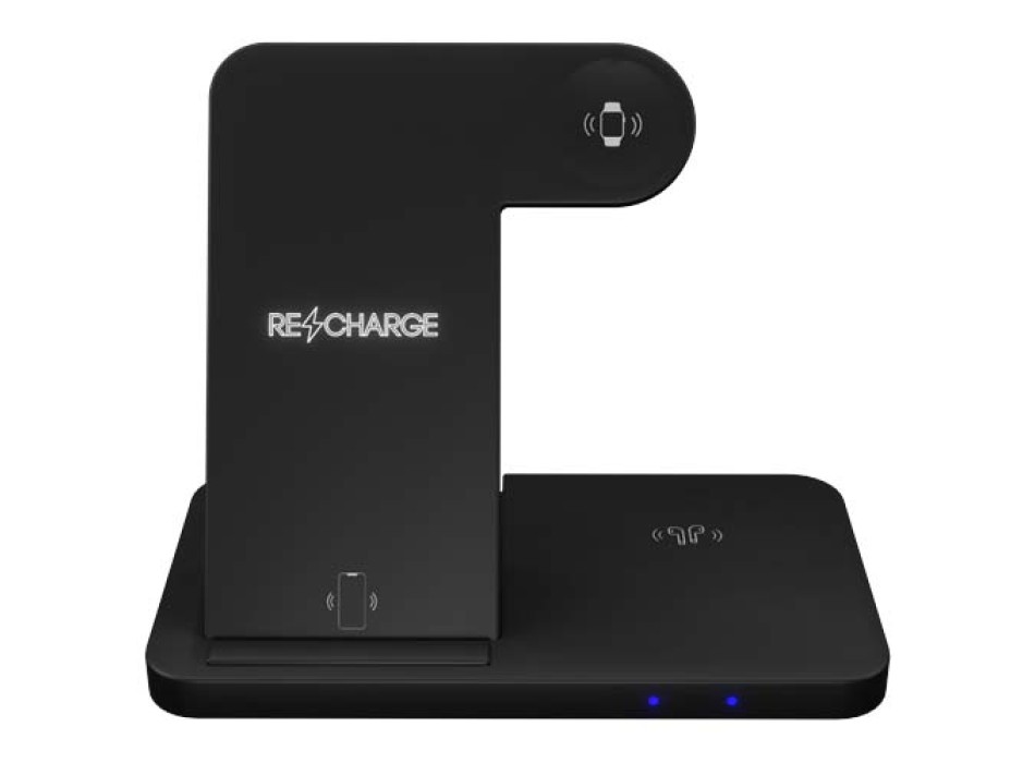 Base di ricarica wireless 3 in 1 con supporto per telefono SCX.design W28 FullGadgets.com