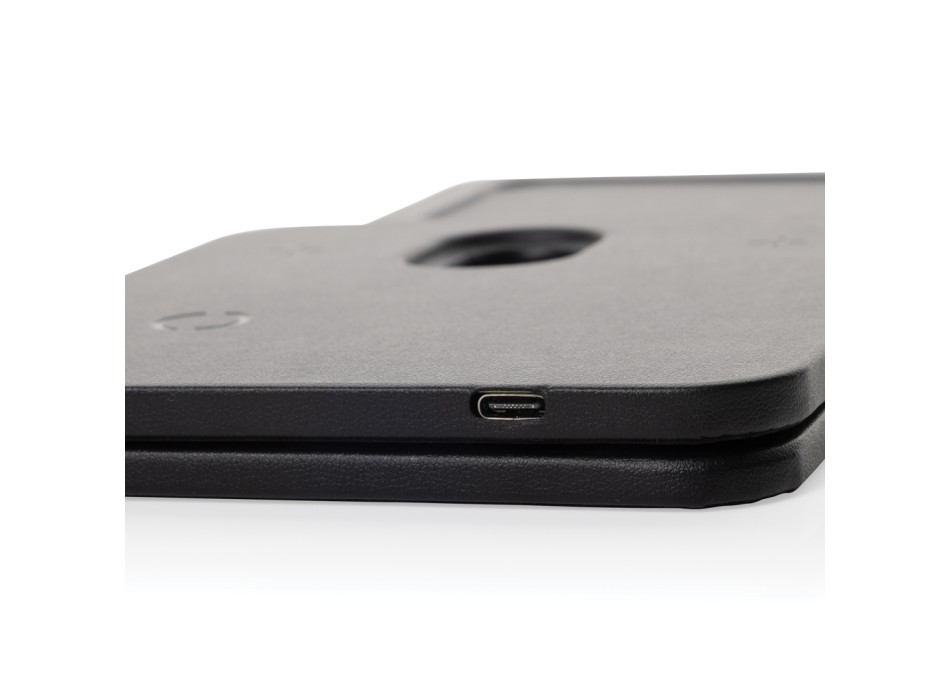 Base di ricarica wireless 3 in 1 Swiss Peak in rPU RCS FullGadgets.com