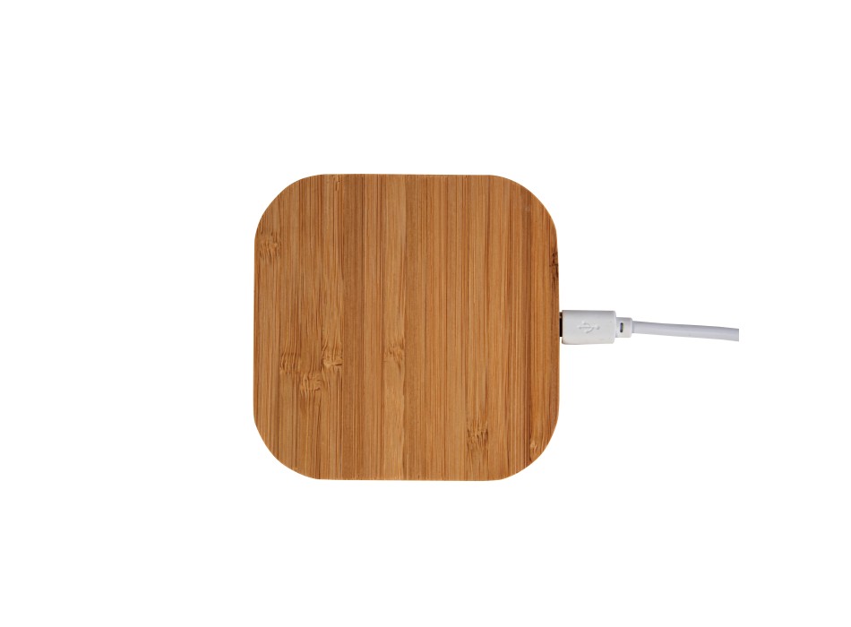 Base di ricarica wireless in Bamboo - Input 5V/2A , Output 5V/1A , Potenza di trasmissione FullGadgets.com