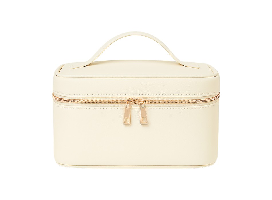 Beauty case grande in PU grana fine saffiano color pastello FullGadgets.com