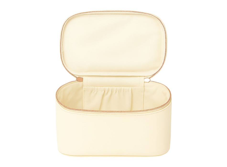 Beauty case grande in PU grana fine saffiano color pastello FullGadgets.com