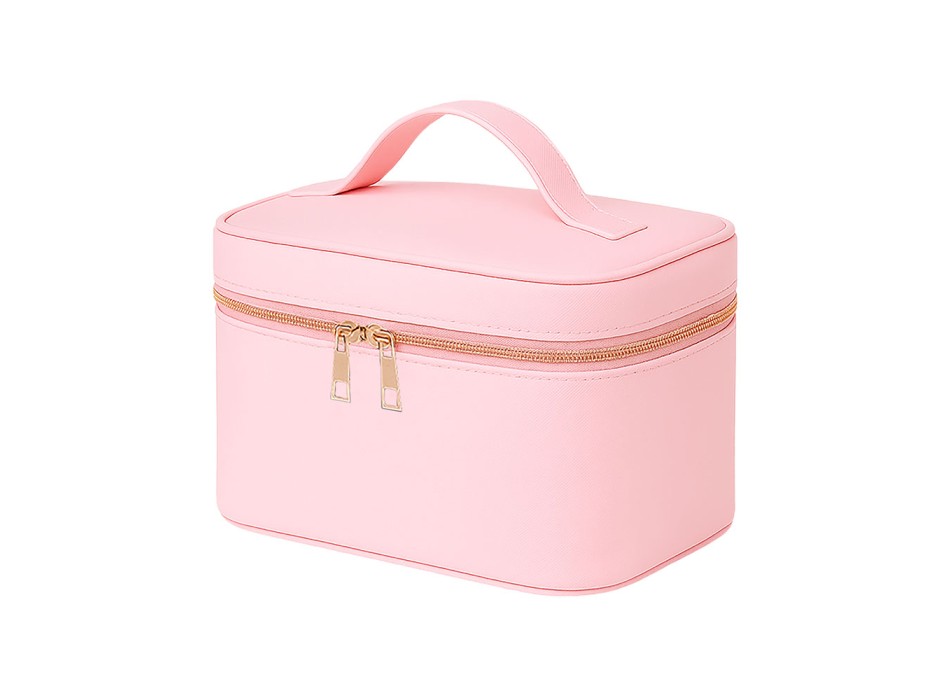 Beauty case grande in PU grana fine saffiano color pastello FullGadgets.com