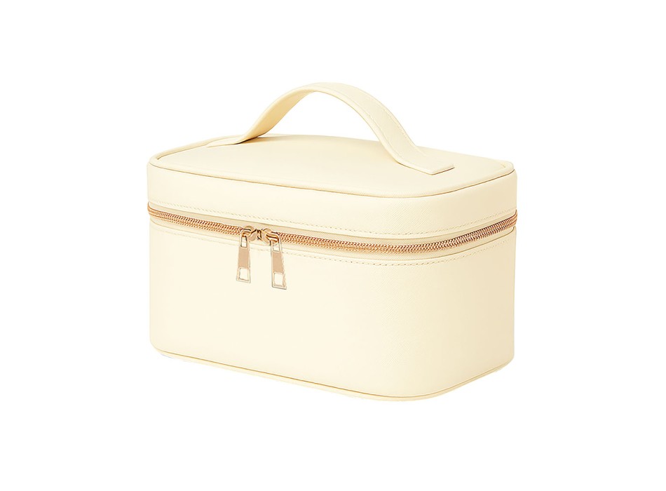 Beauty case grande in PU grana fine saffiano color pastello FullGadgets.com