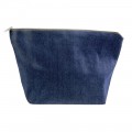 Beauty Case In Denim (100%Xy Cotone) Personalizzabile Con Chiusura Zip