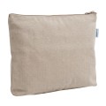 Beauty case in cotone riciclato 280 g/m2 con cerniera e soffietto alla base