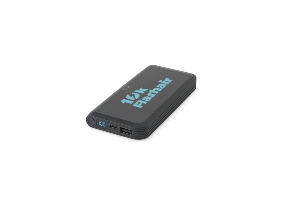 BECKER 10. Power bank da 10'000 mAh in ABS riciclato (100% rABS) con caricatore wireless superveloce da 15W FullGadgets.com