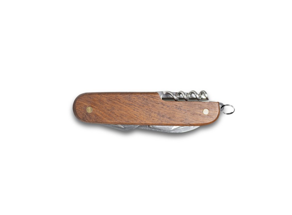 BELPIANO. Coltello tascabile multifunzione in acciaio inox e legno FullGadgets.com