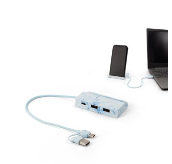 BERNERS HUB. Hub in ABS riciclato con ingressi e uscite principali FullGadgets.com