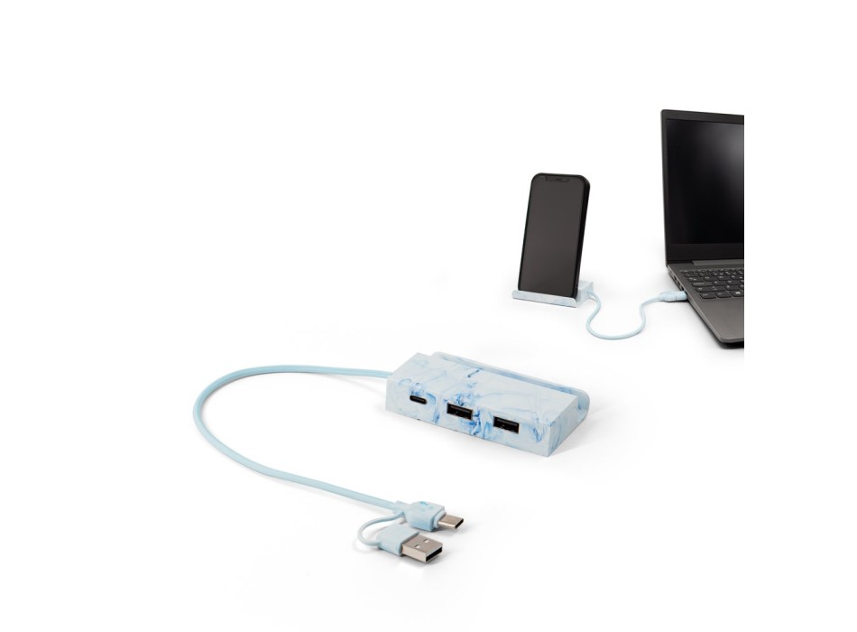 BERNERS HUB. Hub in ABS riciclato con ingressi e uscite principali FullGadgets.com