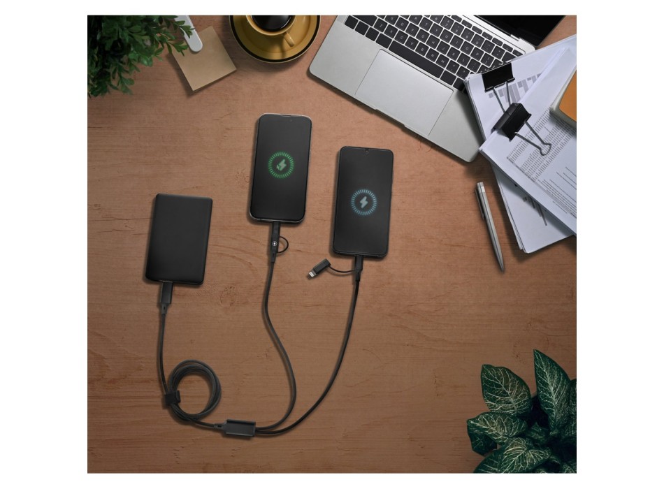 BERTOZZI. Cavo USB super veloce 6 in 1 in alluminio riciclato (20%) e PET riciclato (4%) FullGadgets.com