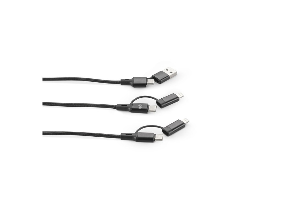 BERTOZZI. Cavo USB super veloce 6 in 1 in alluminio riciclato (20%) e PET riciclato (4%) FullGadgets.com