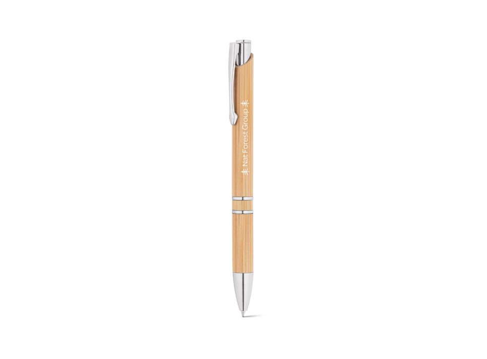BETA BAMBOO. Penna a sfera in bambù con clip e dettagli in metallo FullGadgets.com