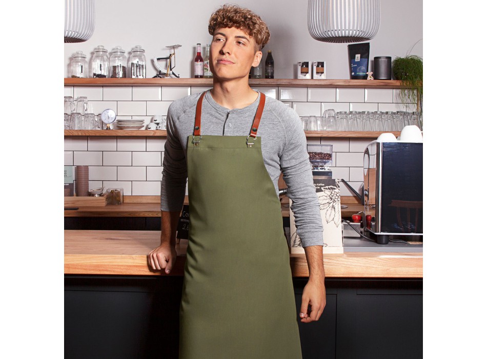 Bib Apron Green Gen. 65%rP35%O FullGadgets.com