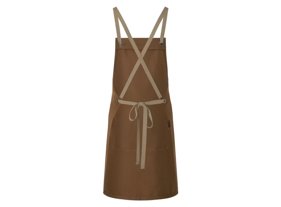 Bib Apron With Crossed Ribbons And Big Pocket FullGadgets.com