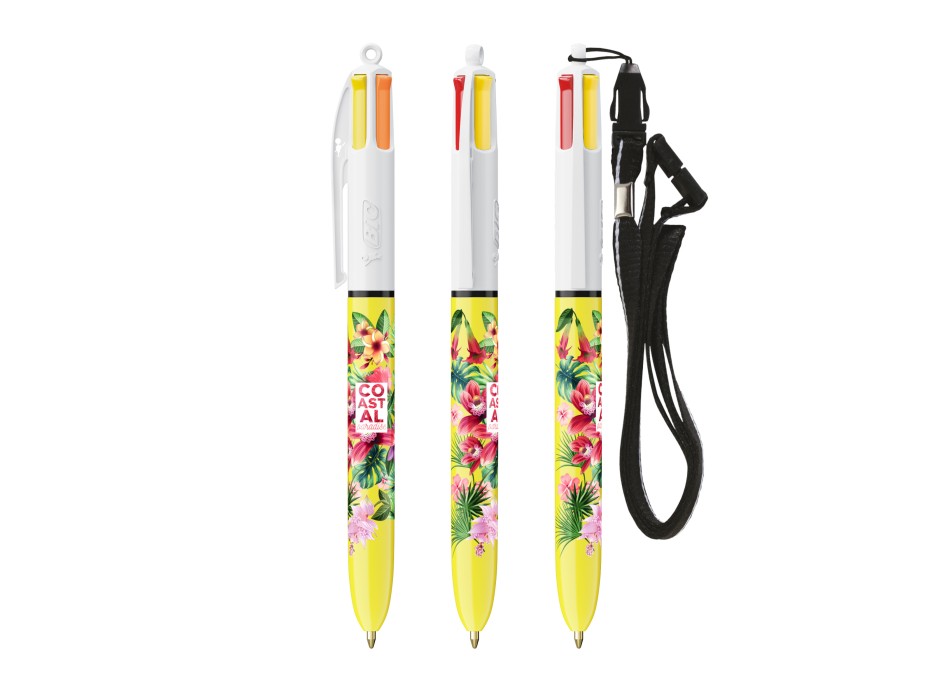 BIC® 4 Colours Sun ballpen + Lanyard FullGadgets.com