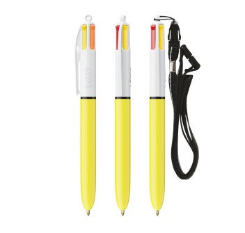 BIC® 4 Colours Sun ballpen + Lanyard FullGadgets.com