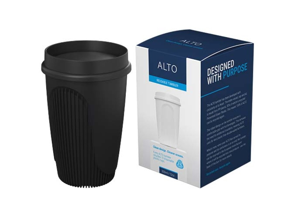 Bicchiere da 350 ml con coperchio a 360° Alto POP FullGadgets.com