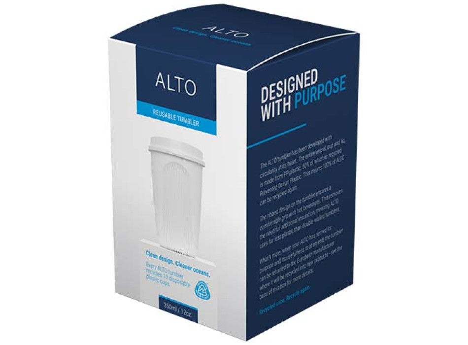 Bicchiere da 350 ml con coperchio a 360° Alto POP FullGadgets.com