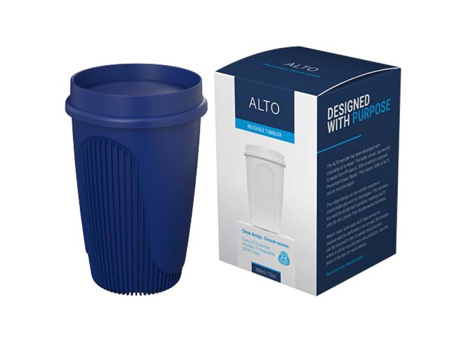 Bicchiere da 350 ml con coperchio a 360° Alto POP FullGadgets.com