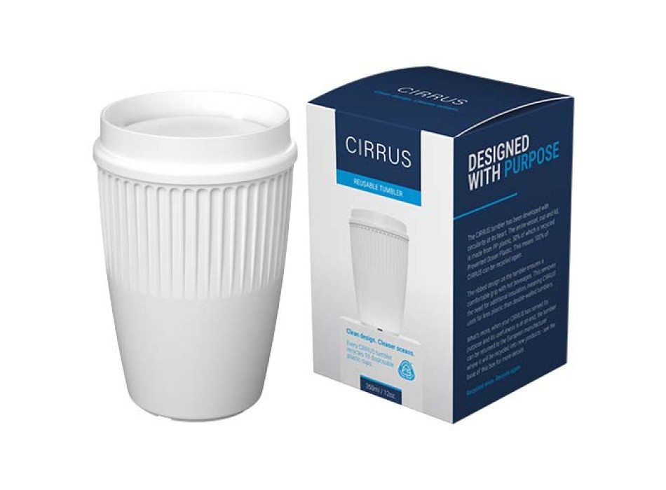 Bicchiere da 350 ml con coperchio a 360° Cirrus POP FullGadgets.com