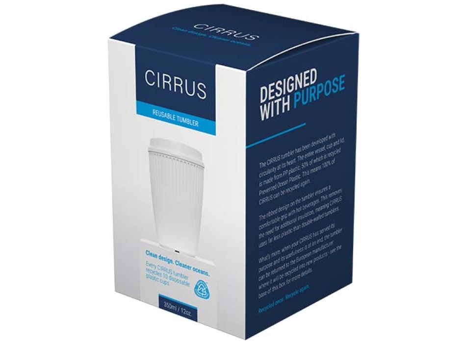 Bicchiere da 350 ml con coperchio a 360° Cirrus POP FullGadgets.com
